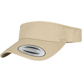 Khaki - Front - Flexfit By Yupoong Curved Visor Cap
