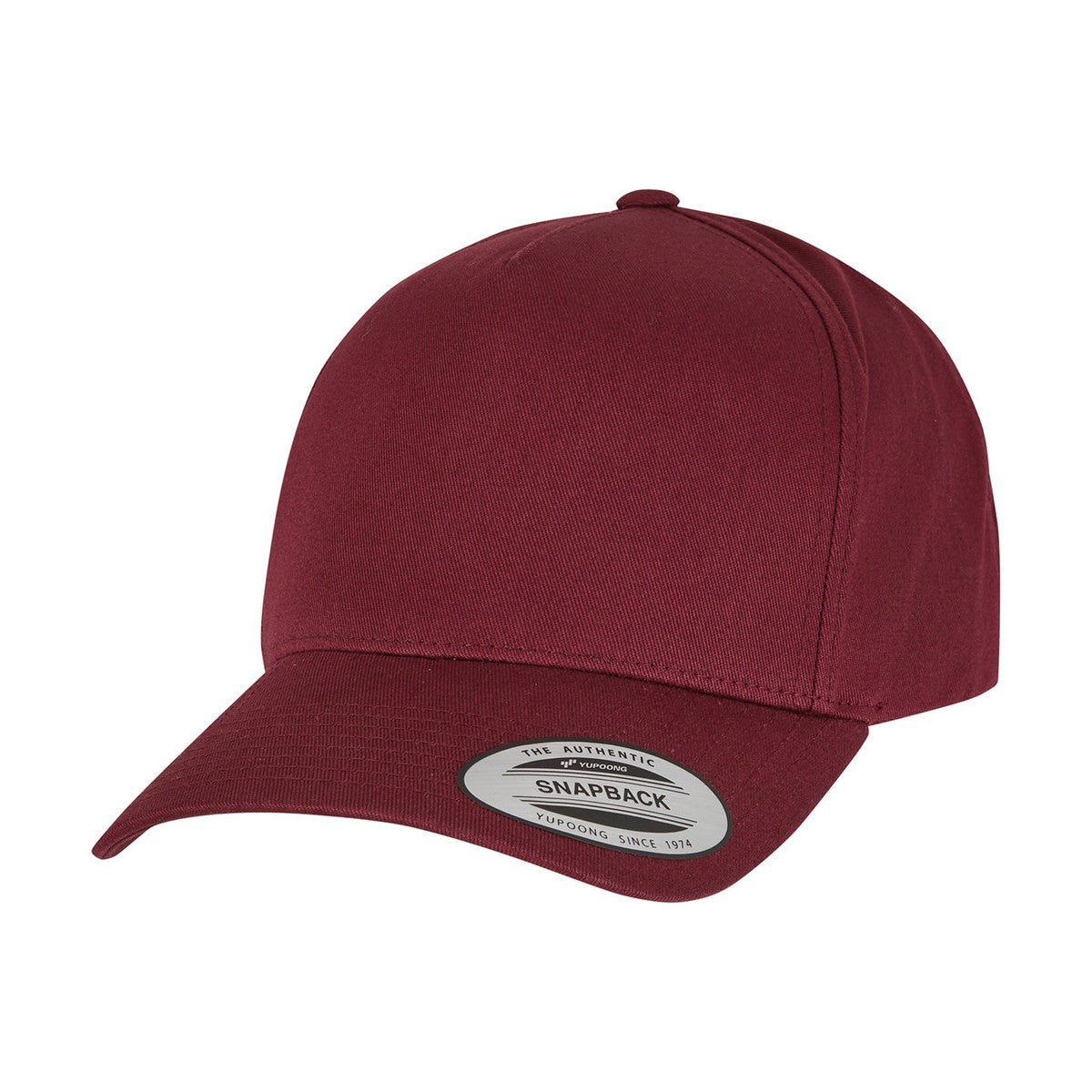 Maroon - Front - Flexfit By Yupoong 5 Panel Classic Snapback Cap