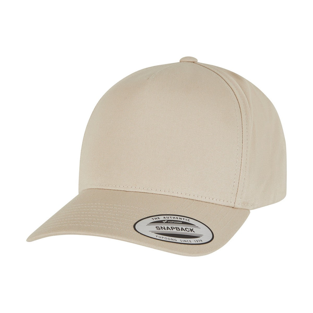 Beige - Front - Flexfit By Yupoong 5 Panel Classic Snapback Cap