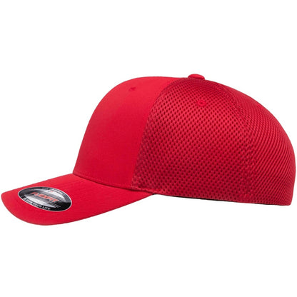 Red - Side - Flexfit By Yupoong Flexfit Tactel Mesh Cap