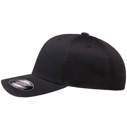 Black - Side - Flexfit By Yupoong Flexfit Tactel Mesh Cap