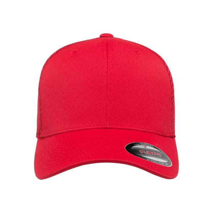 Red - Front - Flexfit By Yupoong Flexfit Tactel Mesh Cap