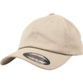 Khaki - Front - Flexfit By Yupoong Mens Cotton Twill Dad Cap