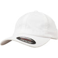 White - Front - Flexfit By Yupoong Mens Cotton Twill Dad Cap