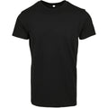 Black - Front - Build Your Brand Unisex Adults Merch T-Shirt