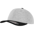 Grey-Black - Front - Flexfit By Yupoong Double Jersey 2 Tone Cap
