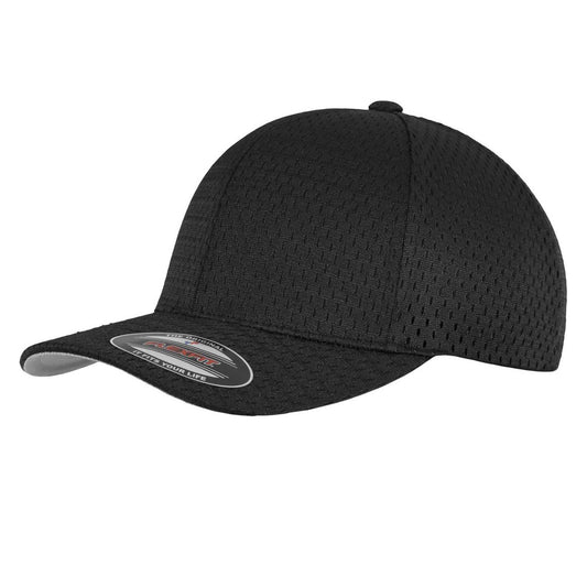 Black - Front - Flexfit By Yupoong Flexfit Athletic Mesh Cap