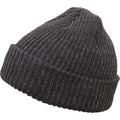 Charcoal - Front - Flexfit By Yupoong Rib Beanie