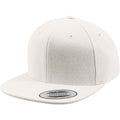 White - Front - Flexfit By Yupoong Melton Wool Snapback Cap