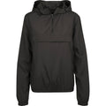 Black - Front - Build Your Brand Womens-Ladies Basic Pullover Jacket