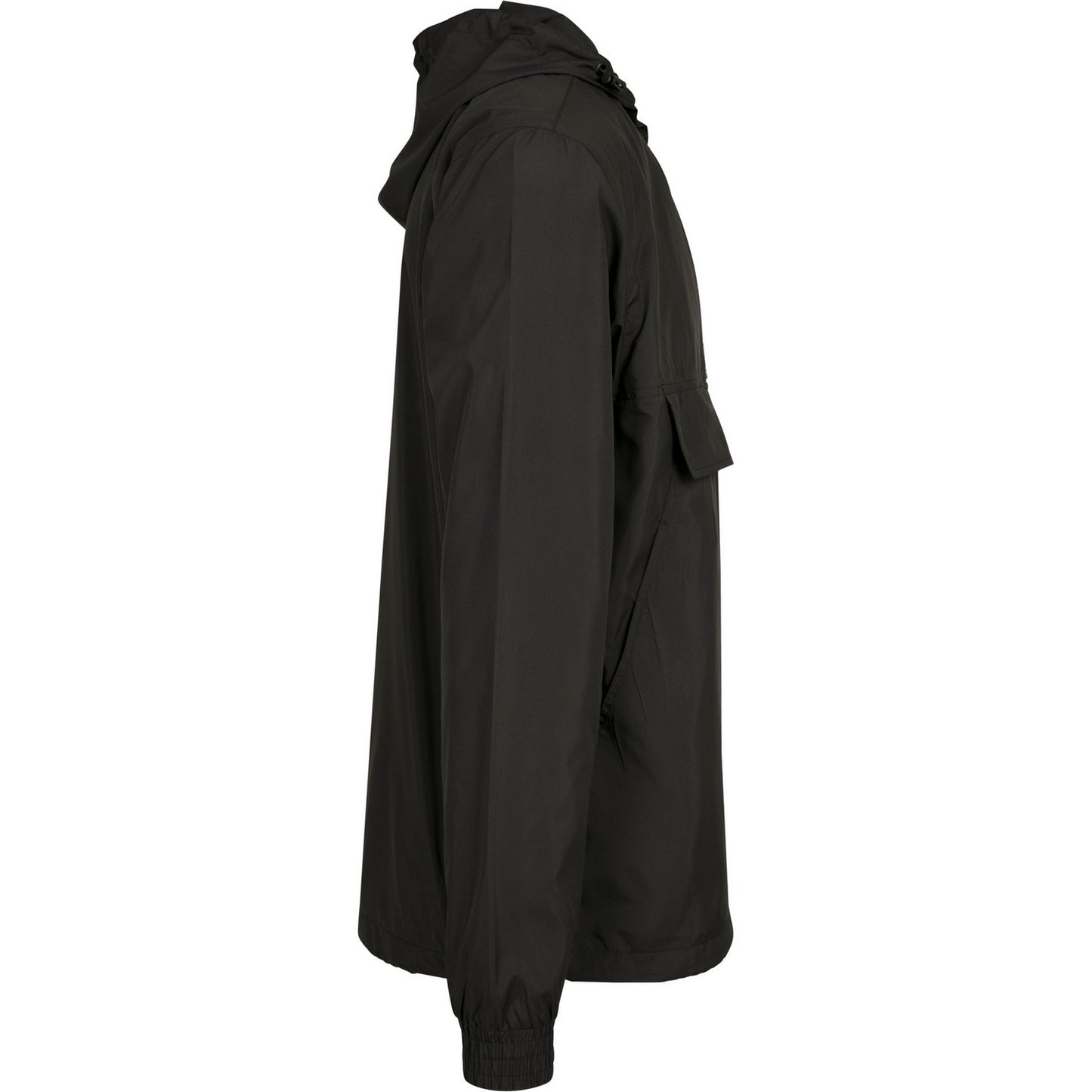 Black - Side - Build Your Brand Unisex Adults Basic Pullover Jacket