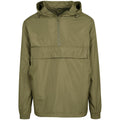 Olive - Front - Build Your Brand Unisex Adults Basic Pullover Jacket