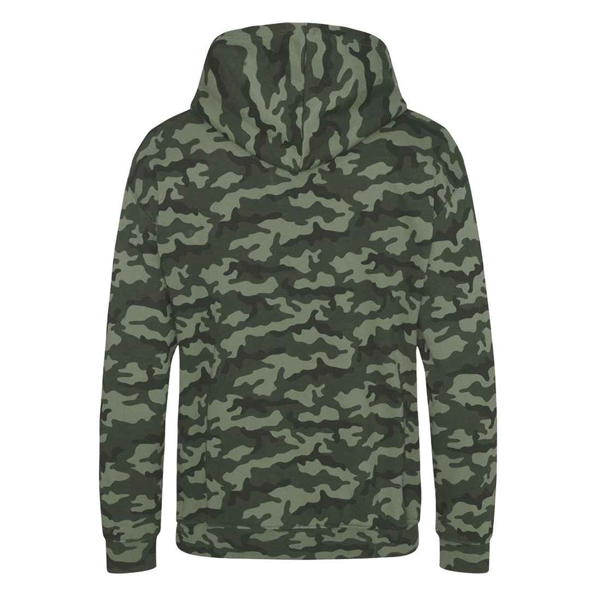 Green Camo - Back - Awdis Childrens-Kids Camo Hoodie