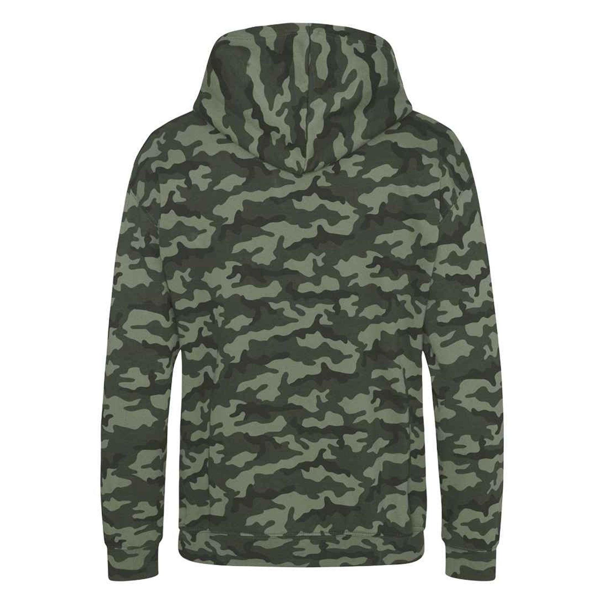 Green Camo - Back - Awdis Childrens-Kids Camo Hoodie