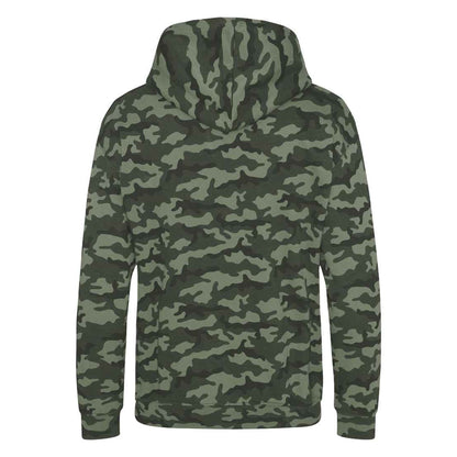 Green Camo - Back - Awdis Childrens-Kids Camo Hoodie