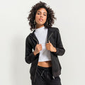 Black - Pack Shot - Build Your Brand Womens-Ladies Merch Zip Hoodie