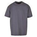 Dark Grey - Front - Build Your Brand Unisex Adults Heavy Oversized Tee