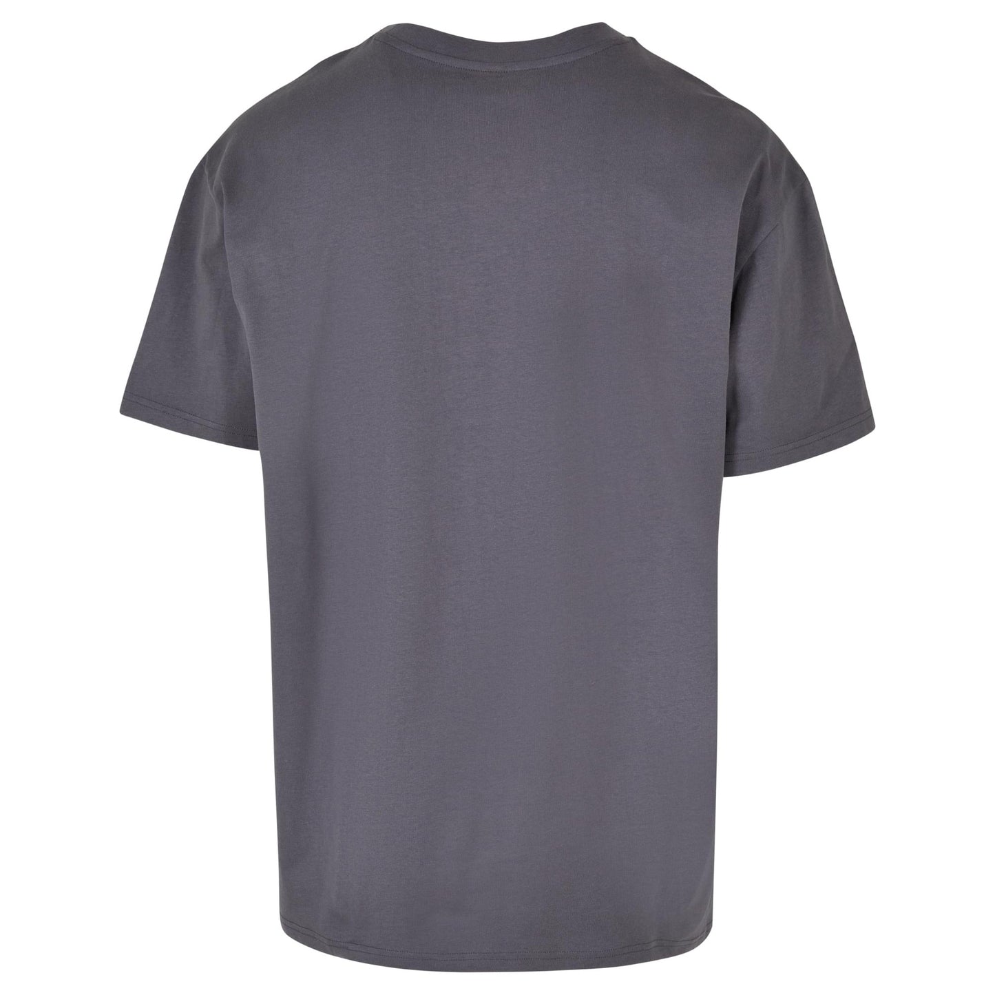 Dark Grey - Back - Build Your Brand Unisex Adults Heavy Oversized Tee