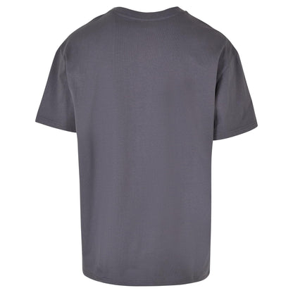 Dark Grey - Back - Build Your Brand Unisex Adults Heavy Oversized Tee