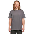 Dark Grey - Lifestyle - Build Your Brand Unisex Adults Heavy Oversized Tee