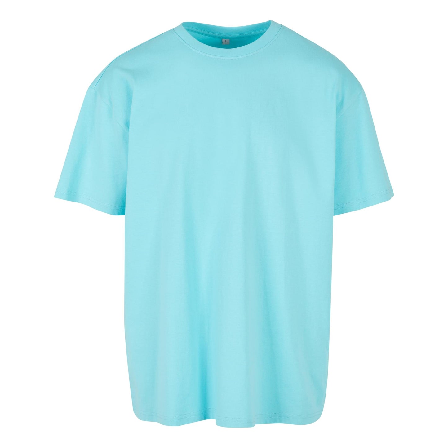 Beryl Blue - Front - Build Your Brand Unisex Adults Heavy Oversized Tee