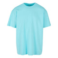 Beryl Blue - Front - Build Your Brand Unisex Adults Heavy Oversized Tee