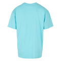 Beryl Blue - Back - Build Your Brand Unisex Adults Heavy Oversized Tee