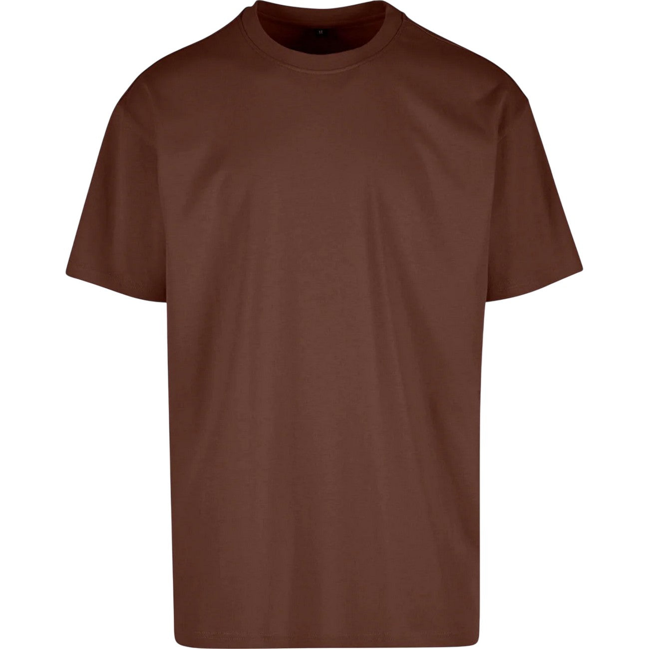 Chocolate Brown - Front - Build Your Brand Unisex Adults Heavy Oversized Tee