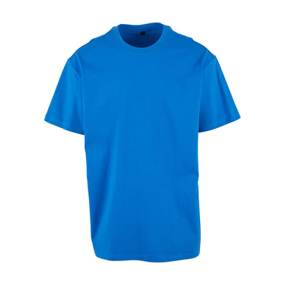 Intense Blue - Back - Build Your Brand Unisex Adults Heavy Oversized Tee