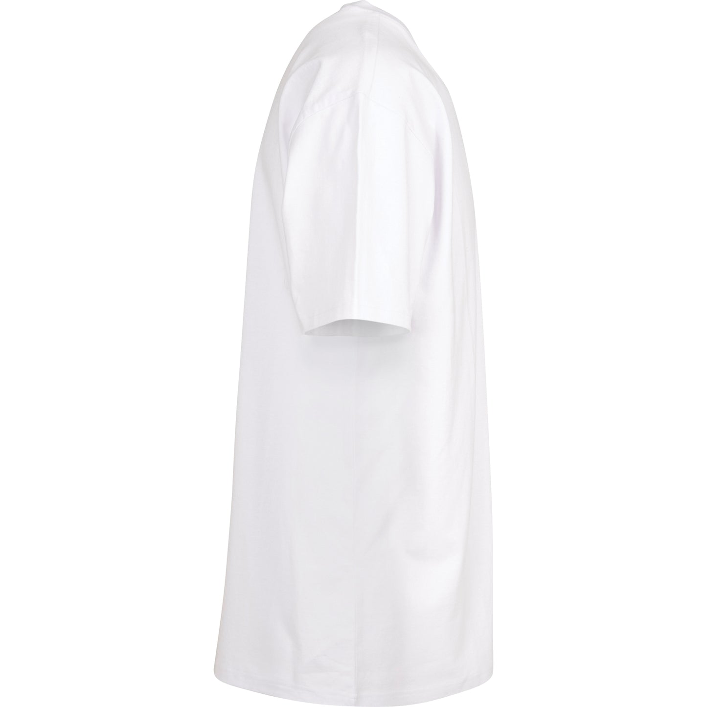 White - Side - Build Your Brand Unisex Adults Heavy Oversized Tee