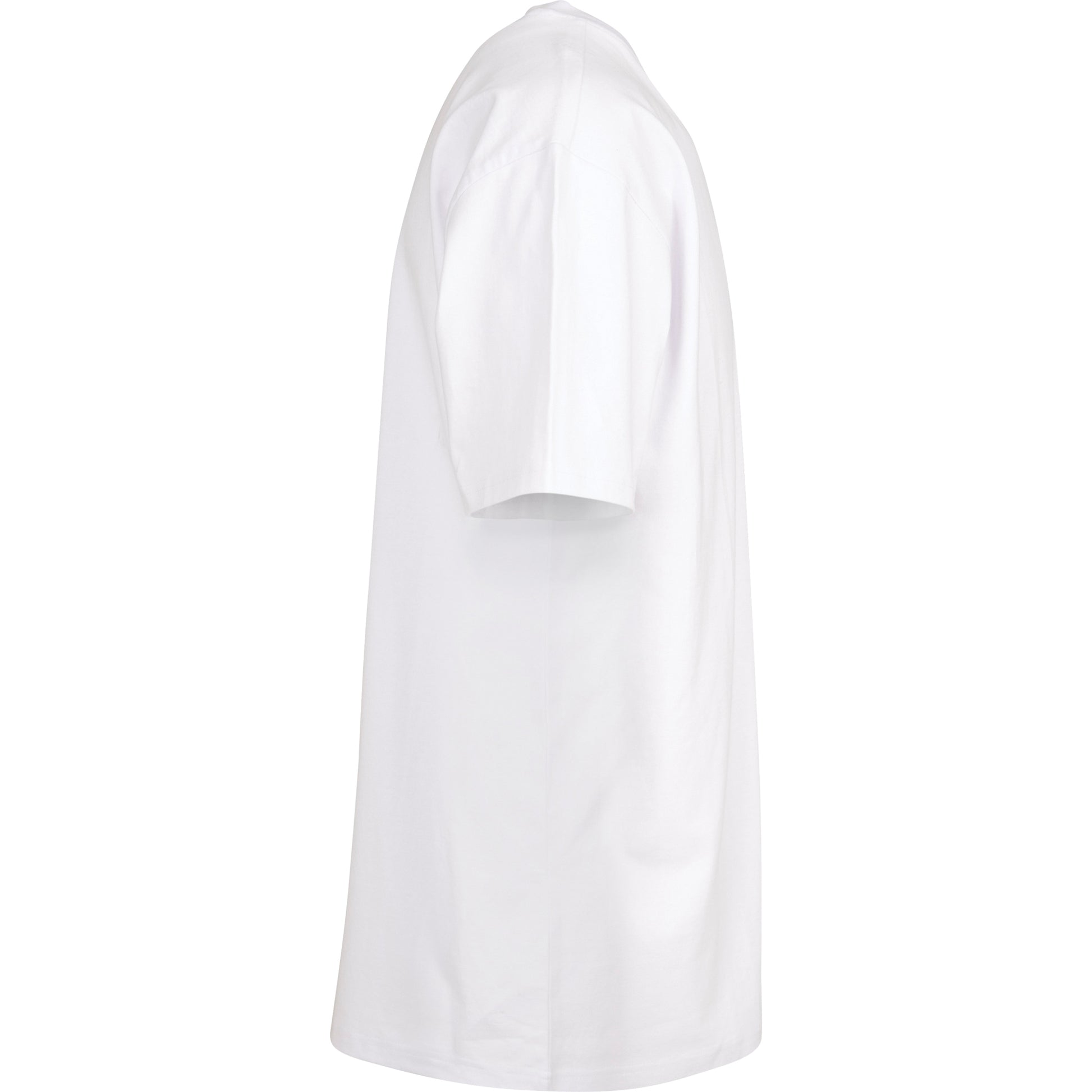 White - Side - Build Your Brand Unisex Adults Heavy Oversized Tee