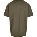 Olive - Back - Build Your Brand Unisex Adults Heavy Oversized Tee