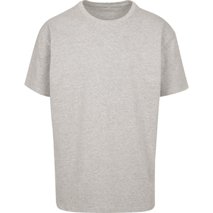 Grey - Front - Build Your Brand Unisex Adults Heavy Oversized Tee