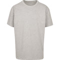 Grey - Front - Build Your Brand Unisex Adults Heavy Oversized Tee