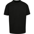 Black - Front - Build Your Brand Unisex Adults Heavy Oversized Tee