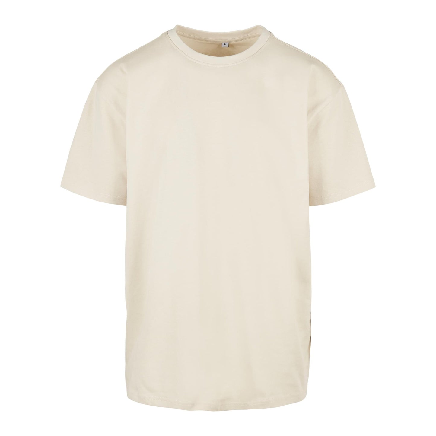 Sand - Front - Build Your Brand Unisex Adults Heavy Oversized Tee