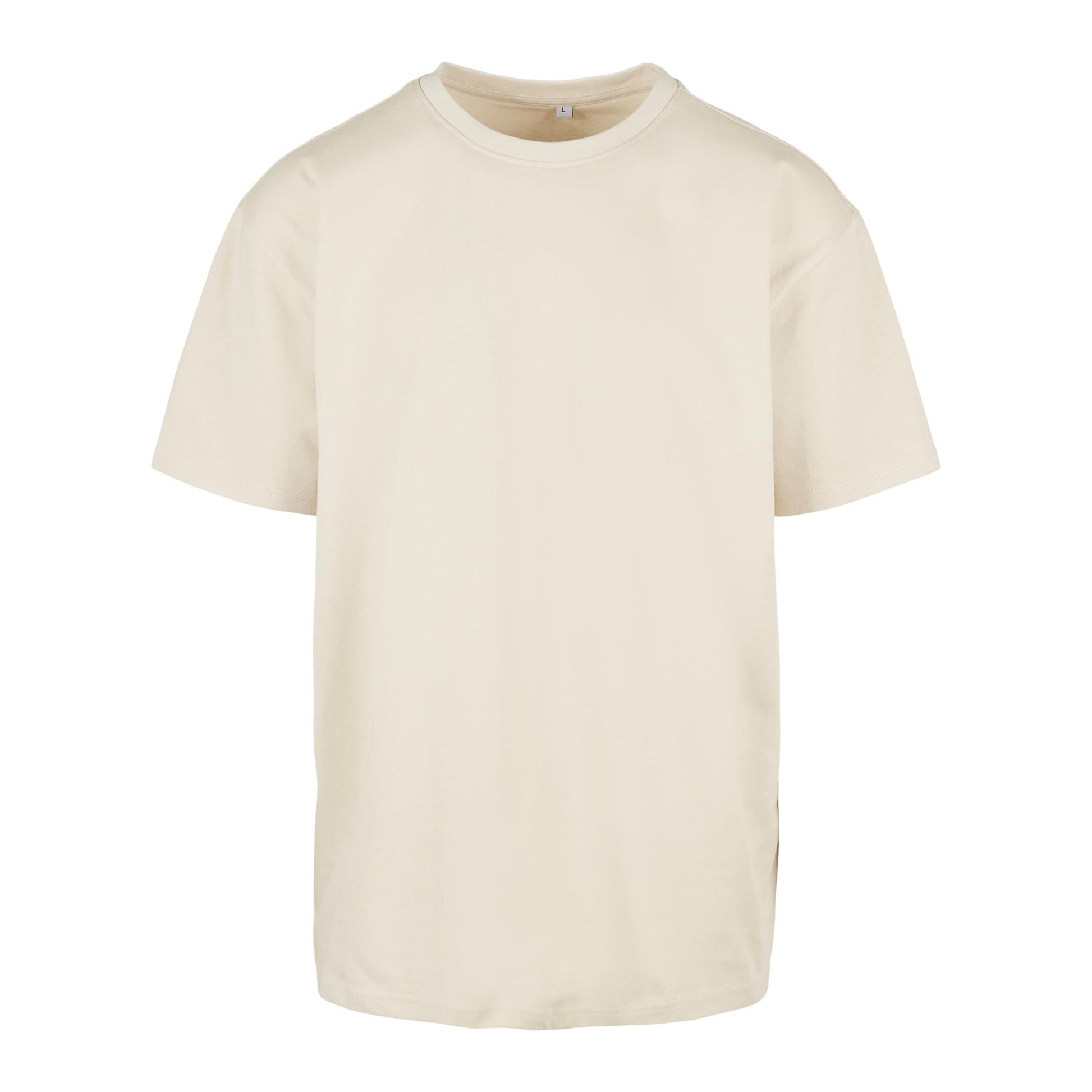 Sand - Front - Build Your Brand Unisex Adults Heavy Oversized Tee
