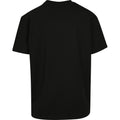 Black - Back - Build Your Brand Unisex Adults Heavy Oversized Tee
