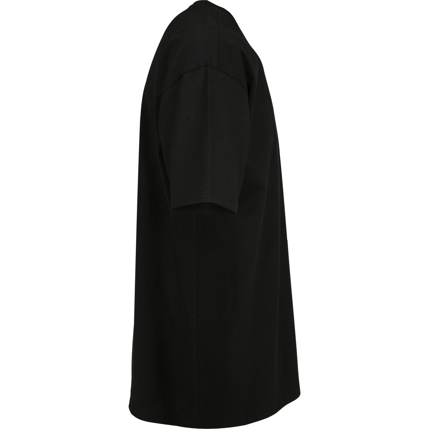 Black - Side - Build Your Brand Unisex Adults Heavy Oversized Tee