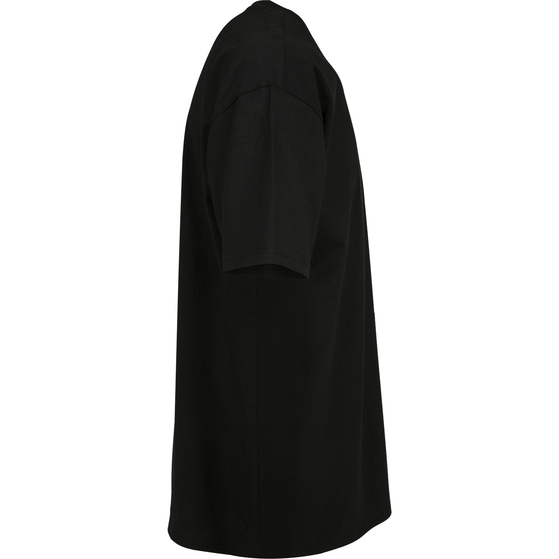 Black - Side - Build Your Brand Unisex Adults Heavy Oversized Tee