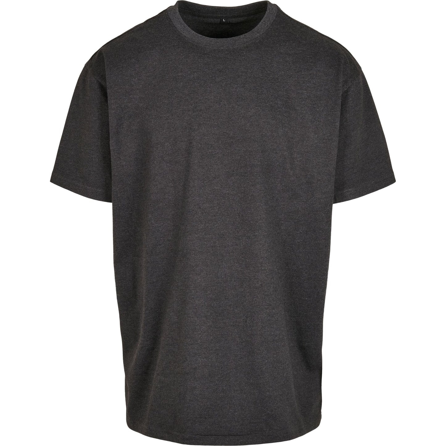 Charcoal - Front - Build Your Brand Unisex Adults Heavy Oversized Tee