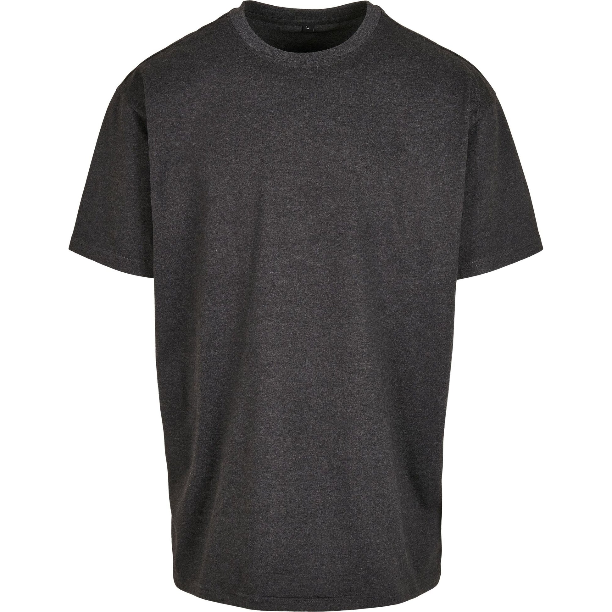 Charcoal - Front - Build Your Brand Unisex Adults Heavy Oversized Tee
