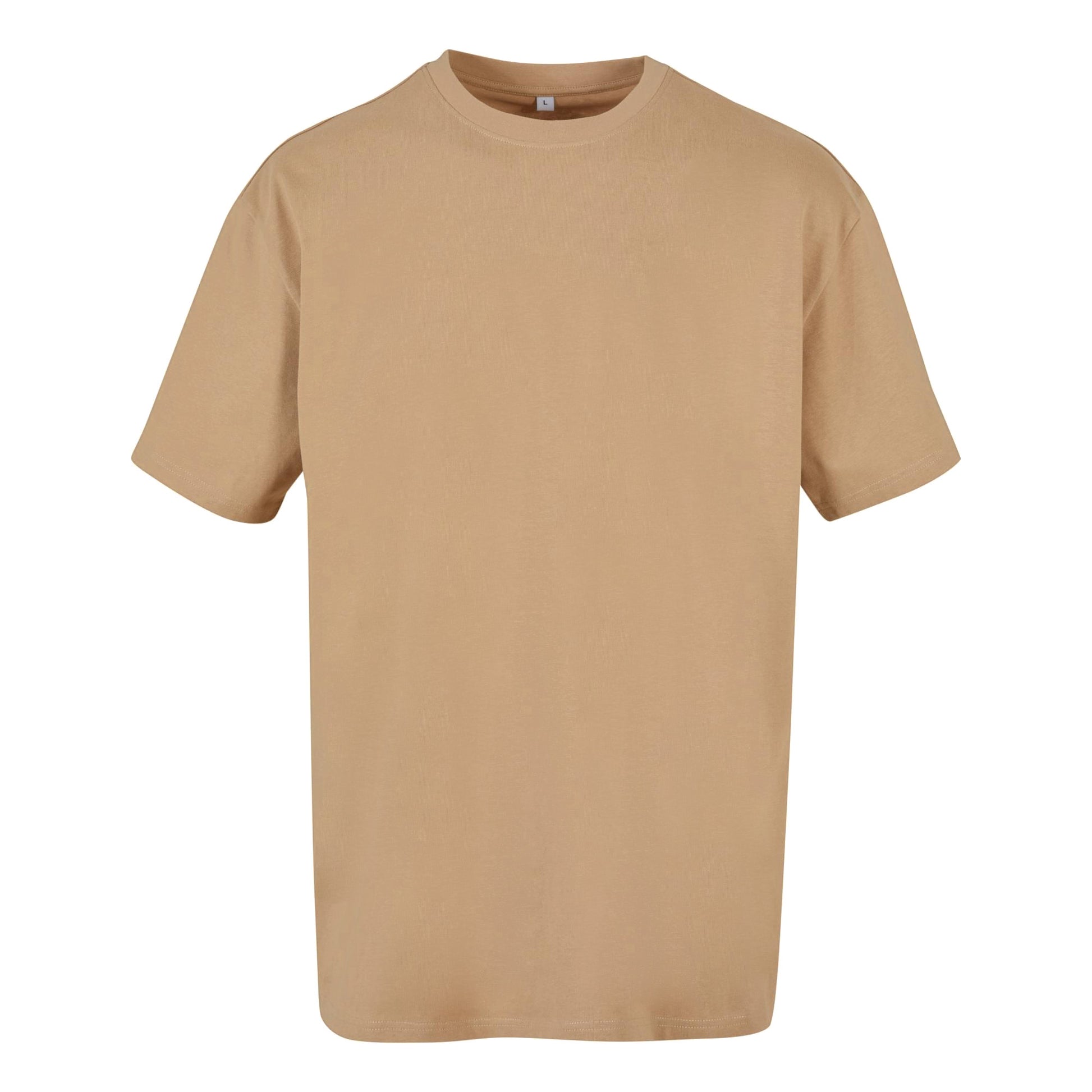 Union Beige - Front - Build Your Brand Unisex Adults Heavy Oversized Tee