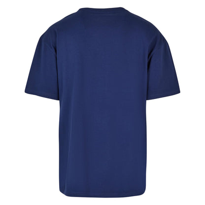 Dark Blue - Back - Build Your Brand Unisex Adults Heavy Oversized Tee