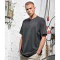 Charcoal - Back - Build Your Brand Unisex Adults Heavy Oversized Tee
