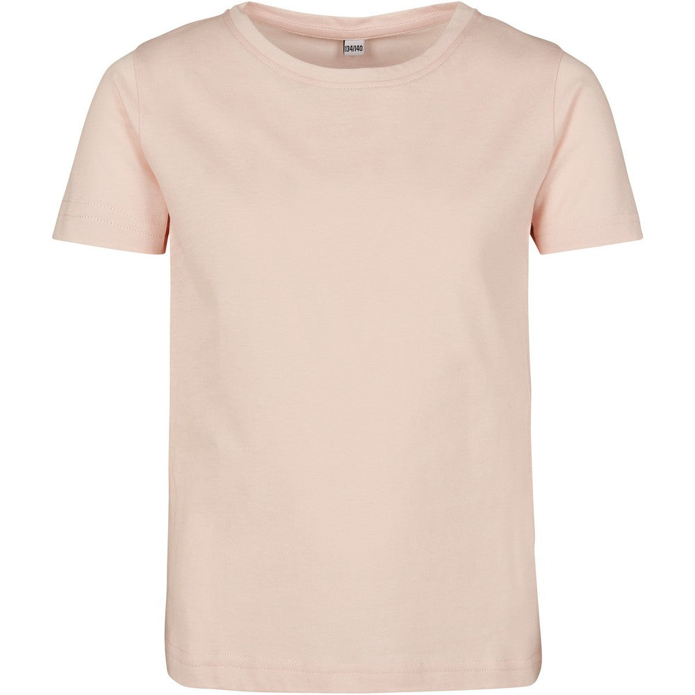 Pink - Front - Build Your Brand Girls Short-Sleeved T-Shirt