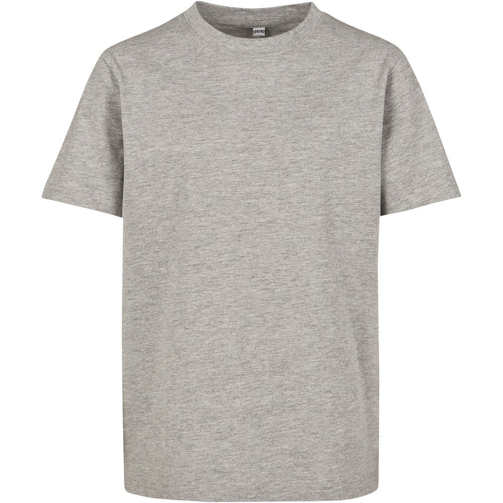 Heather Grey - Front - Build Your Brand Childrens-Kids T-Shirt