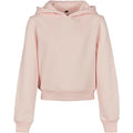 Pink - Front - Build Your Brand Girls Cropped Hoodie