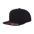 Black-Red - Front - Flexfit by Yupoong Unisex Roses Print Snapback Cap