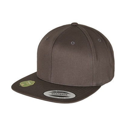 Dark Grey - Front - Flexfit by Yupoong Unisex Organic Cotton Snapback Cap